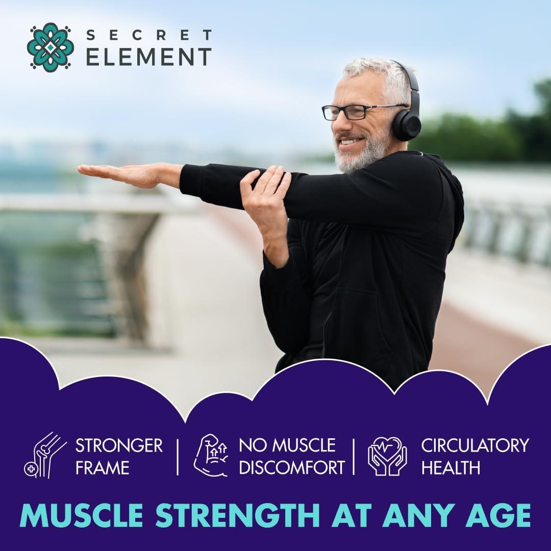 Cápsulas de Glicinato de Magnesio 500mg Elemento Secreto 120 Unidades