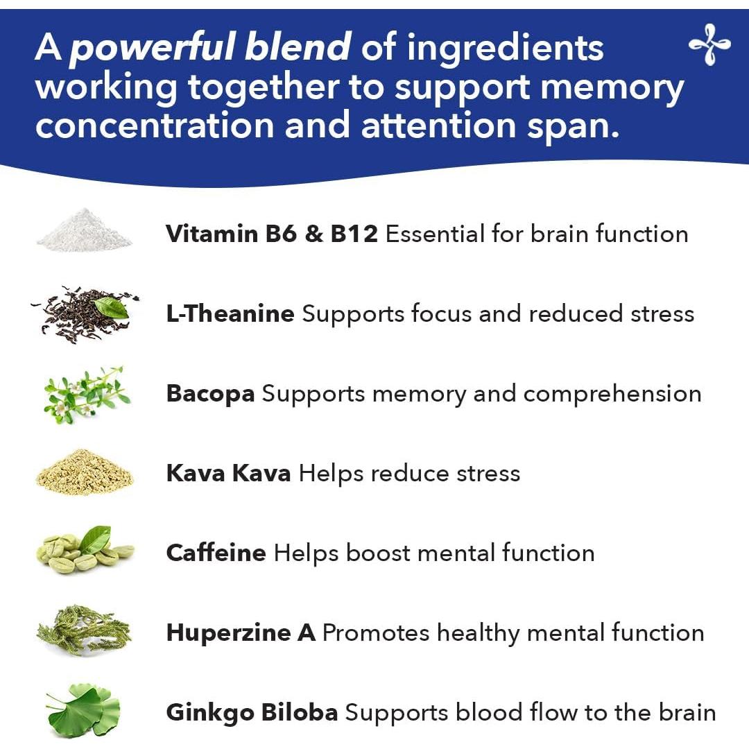 LifeSeasons Focus-R - Suplemento para Concentración - 60 Cápsulas