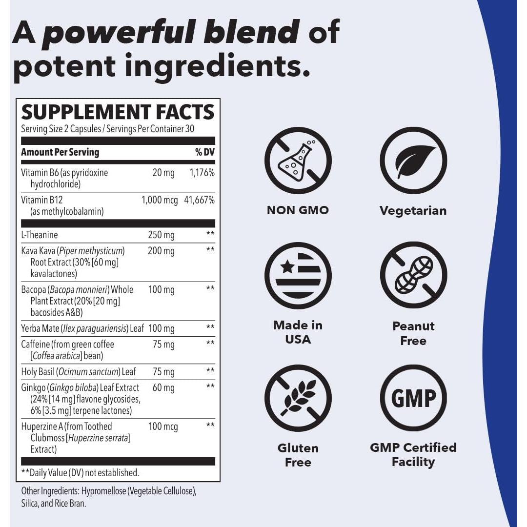 LifeSeasons Focus-R - Suplemento para Concentración - 60 Cápsulas