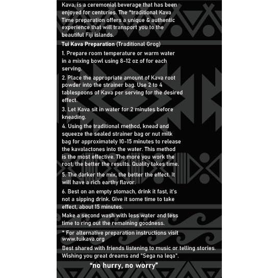 Kava TUI KAVA Premium 250g - Tradicional Fijiano Molido Medio