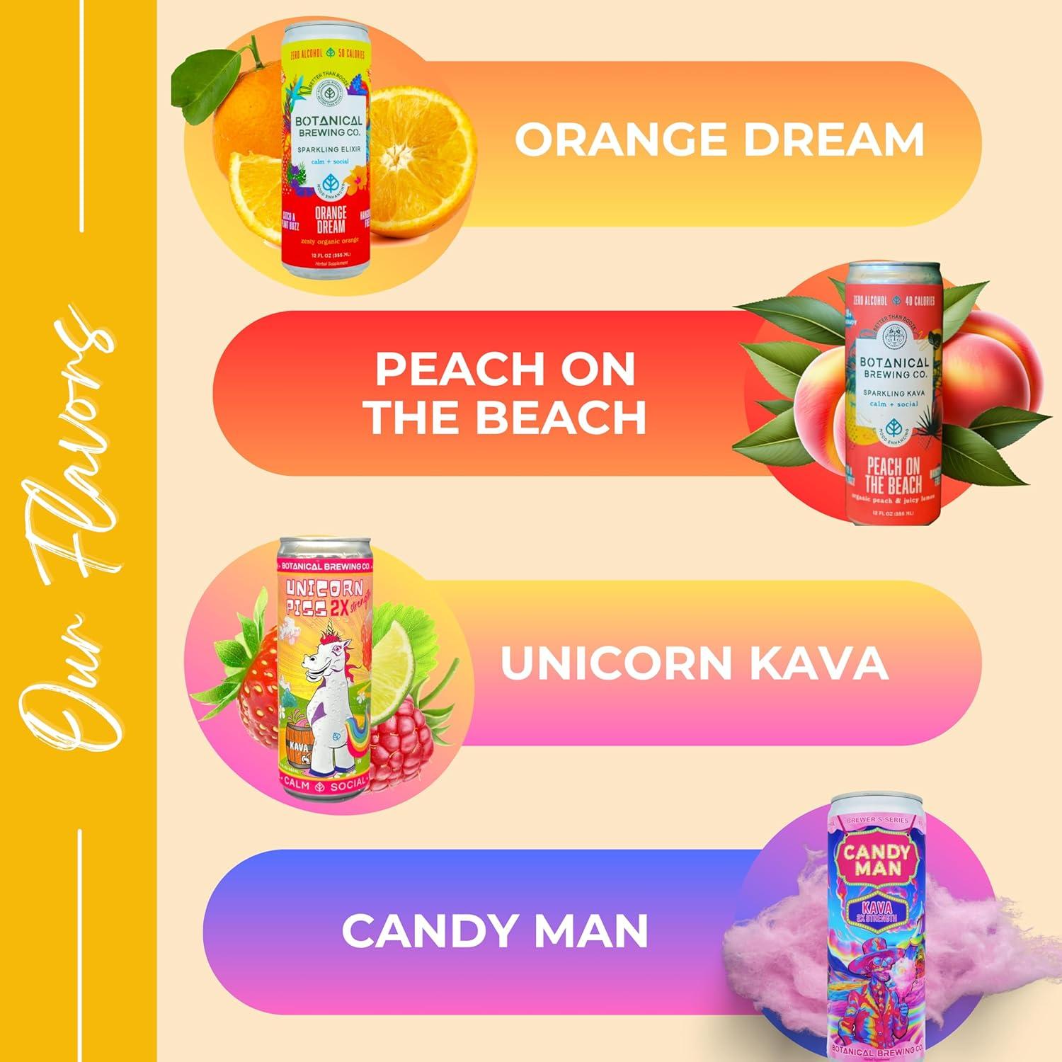 Bebida Espumosa de Kava Unicorn P Botanical Brewing 355 ml 4 Latas