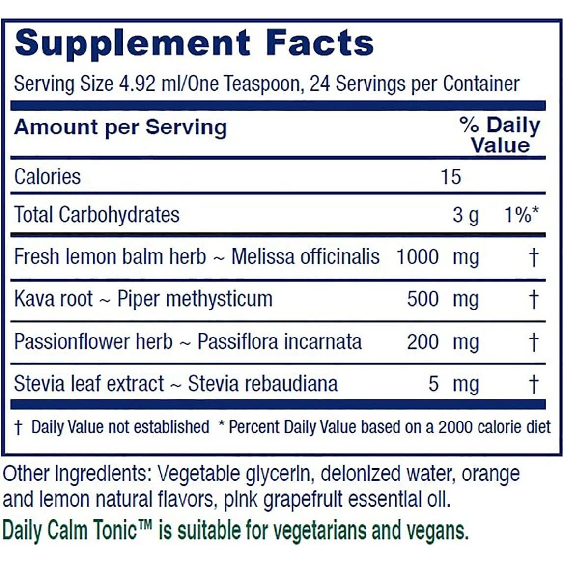 Tónico Diario Calmante Vitanica 118 ml - Suplemento Vegano