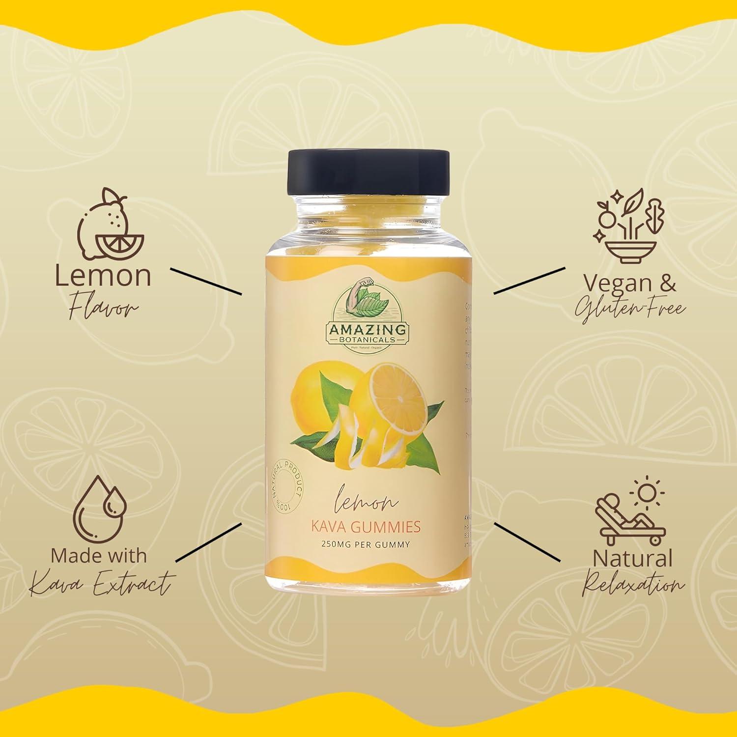 Gomitas de Kava Limón Picante 250mg - 30 Unidades Veganas