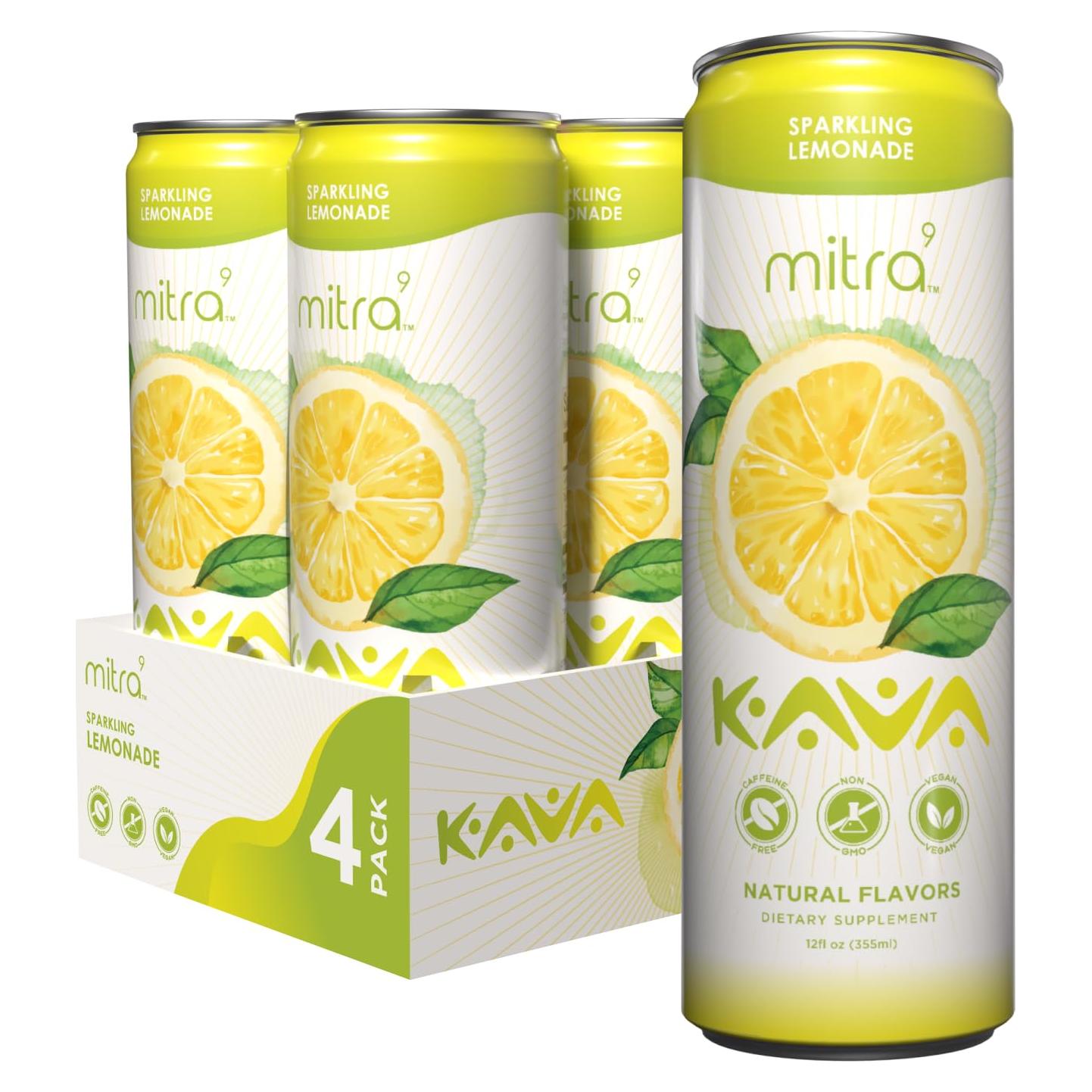 Seltzer de Kava Limón Mitra9 - Bebida Espumosa Natural 355 ml