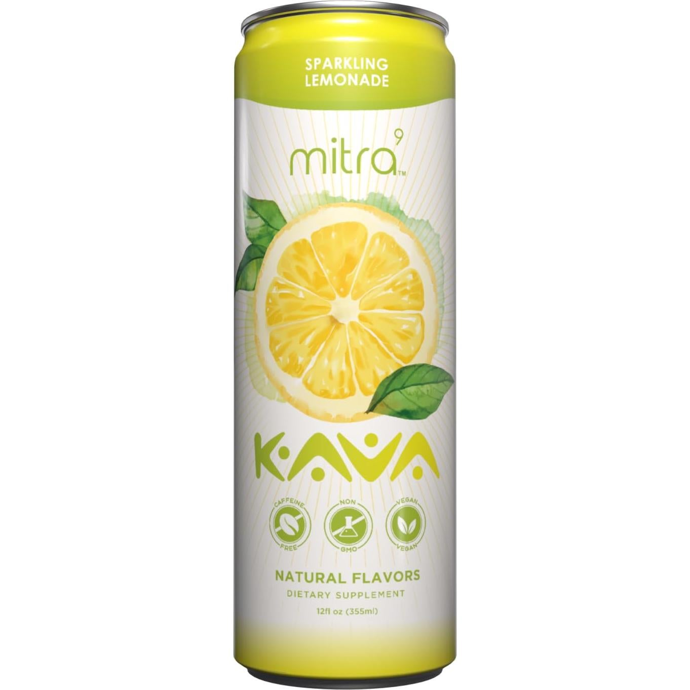 Seltzer de Kava Limón Mitra9 - Bebida Espumosa Natural 355 ml