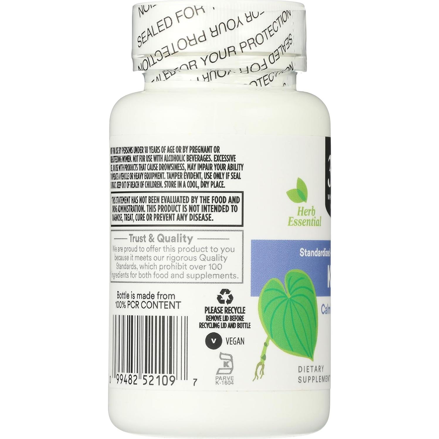 Suplemento Kava 365 Whole Foods Market 60 Cápsulas 52g