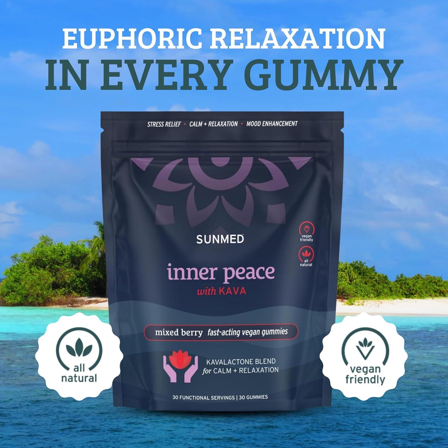 Gomitas de Kava Sunmed - 100mg Kavalactonas Veganas - 30 Unidades