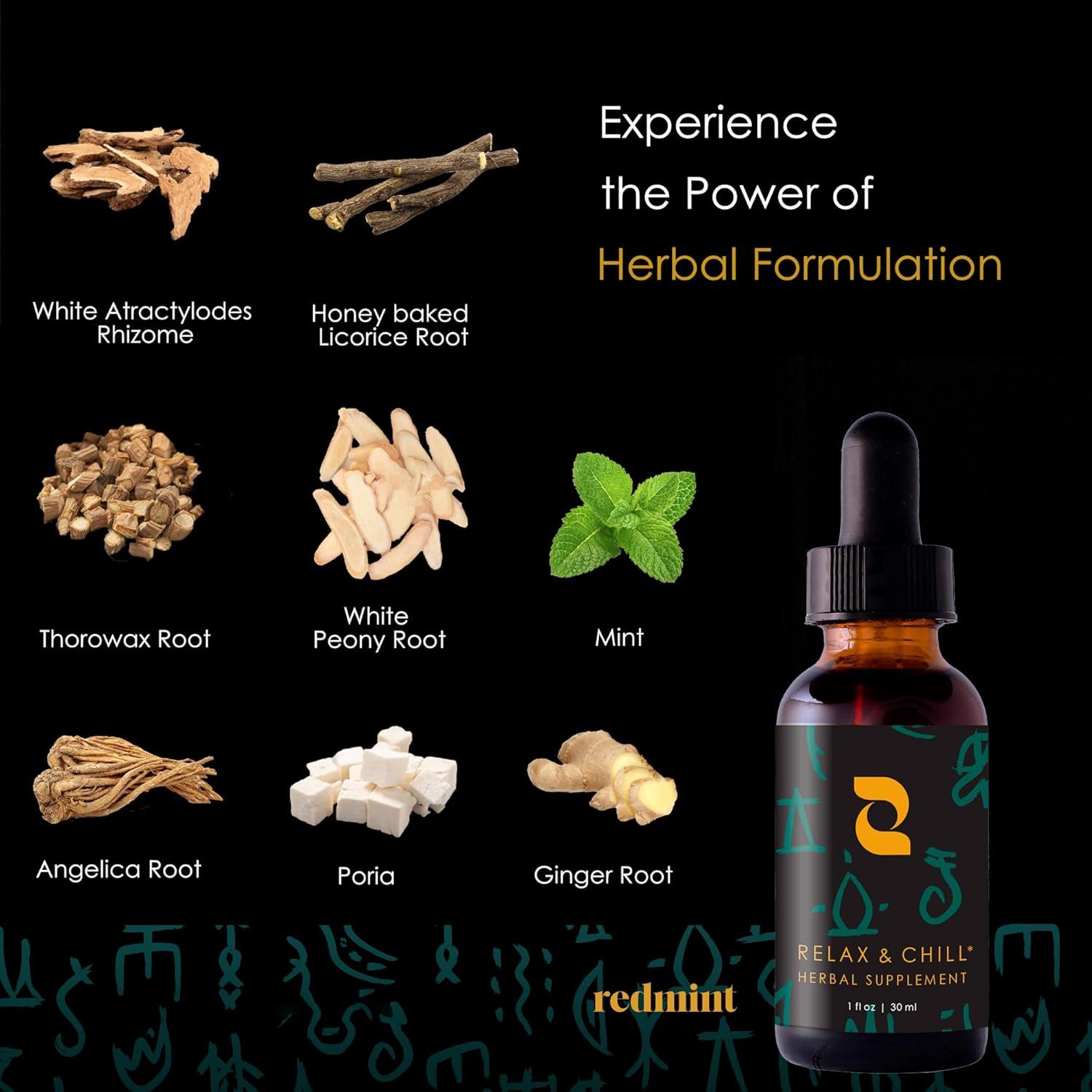 Tintura Herbal Redmint Relax & Chill 81.65g - Bienestar Emocional