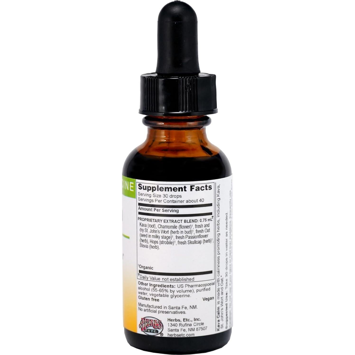 Suplemento Herbal Kava Calm Hierbas Etc. 28.35 g Relajación