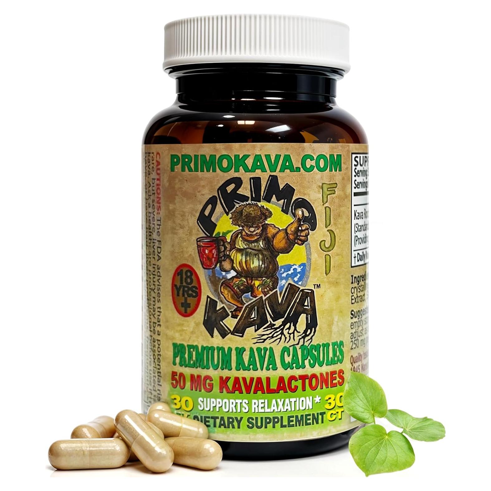 Cápsulas de Kava Primo Kava 50mg - 30 Unidades - Relajación