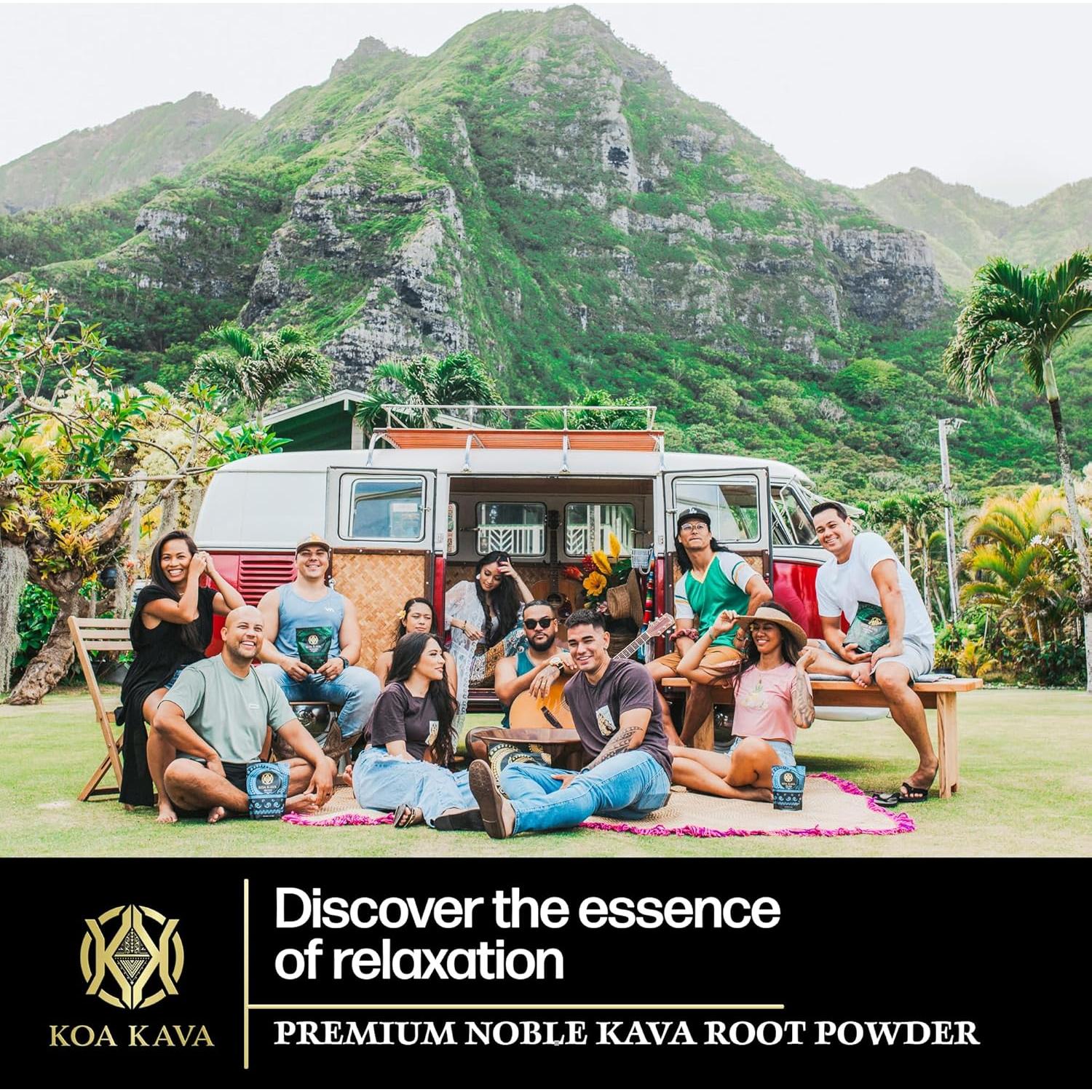 Polvo de Kava Koa Kava de Fiji - 450g de Raíz Noble Waka