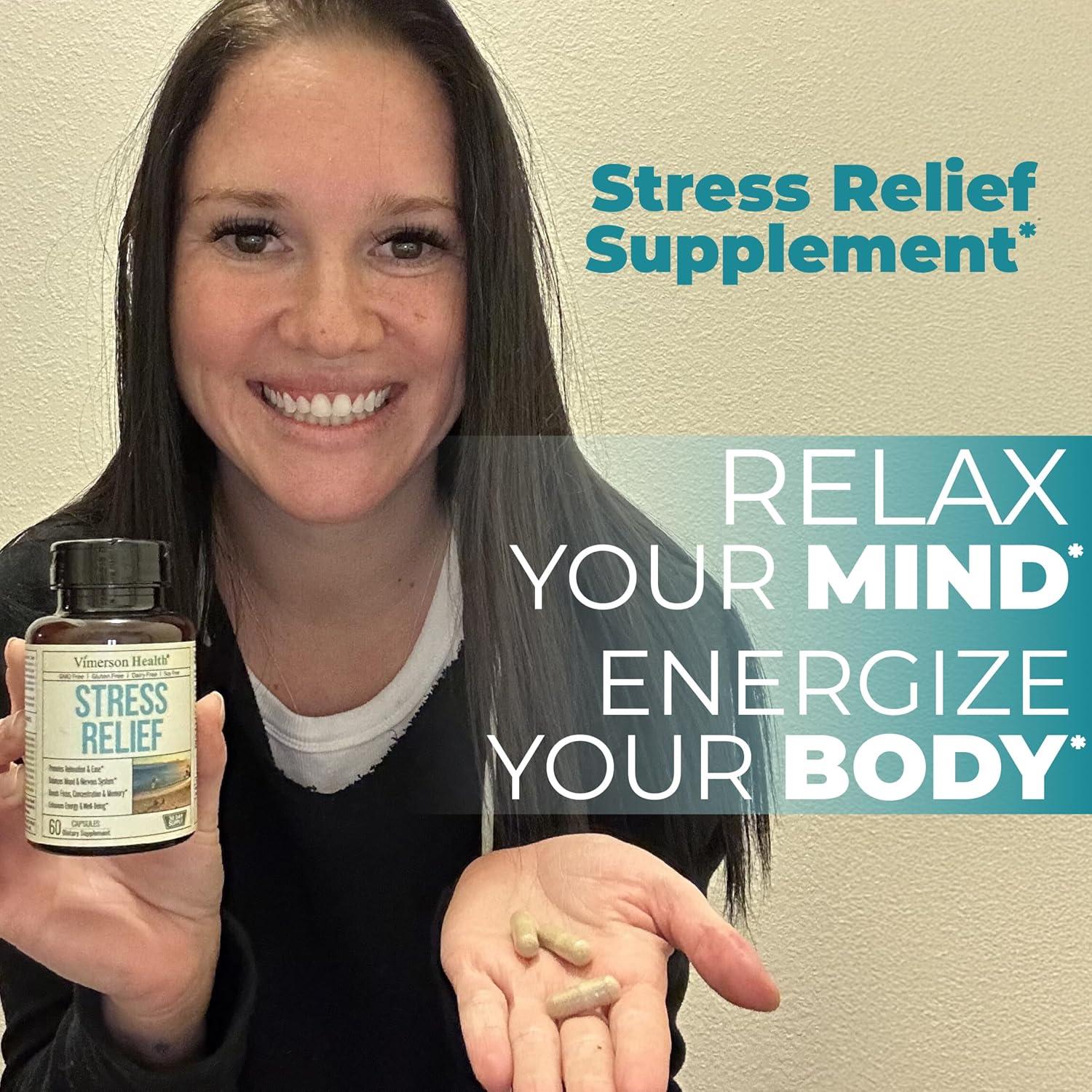 Suplemento Alivio Estrés Vimerson Health 60 Cápsulas Vegano