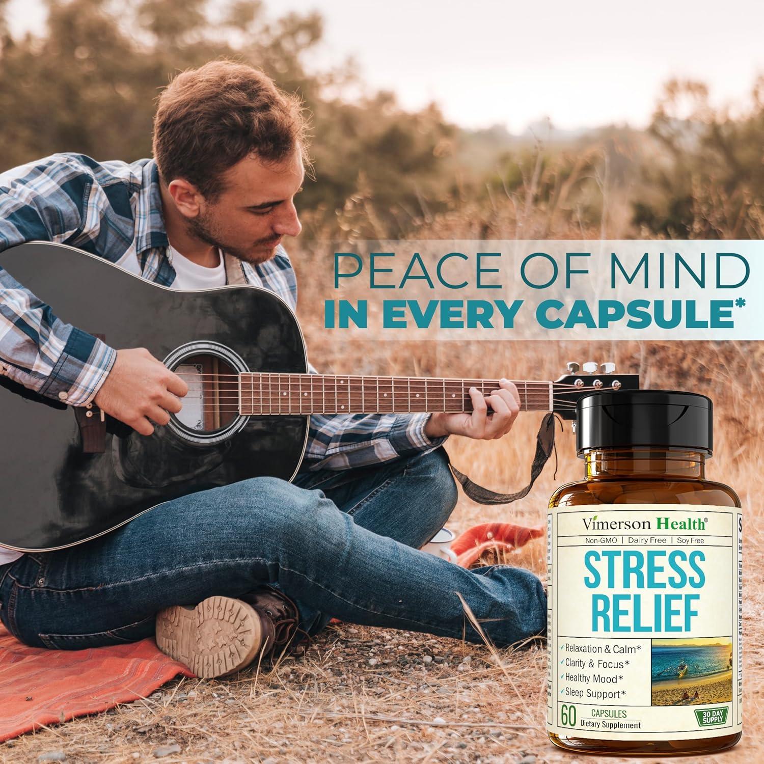 Suplemento Alivio Estrés Vimerson Health 60 Cápsulas Vegano