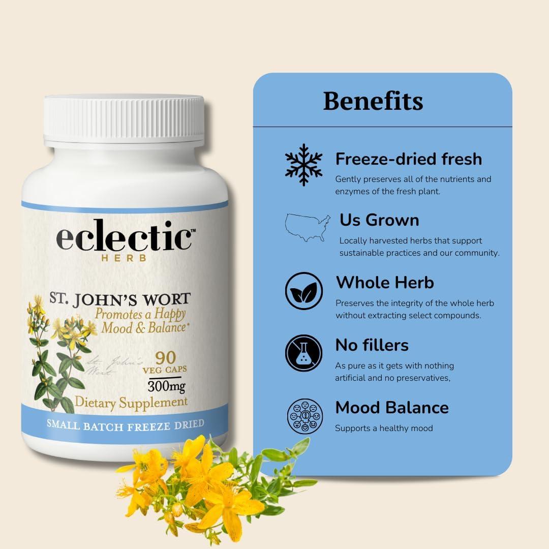 Hierba de San Juan Liofilizada INSTITUTO ECLECTIC 120 Cápsulas