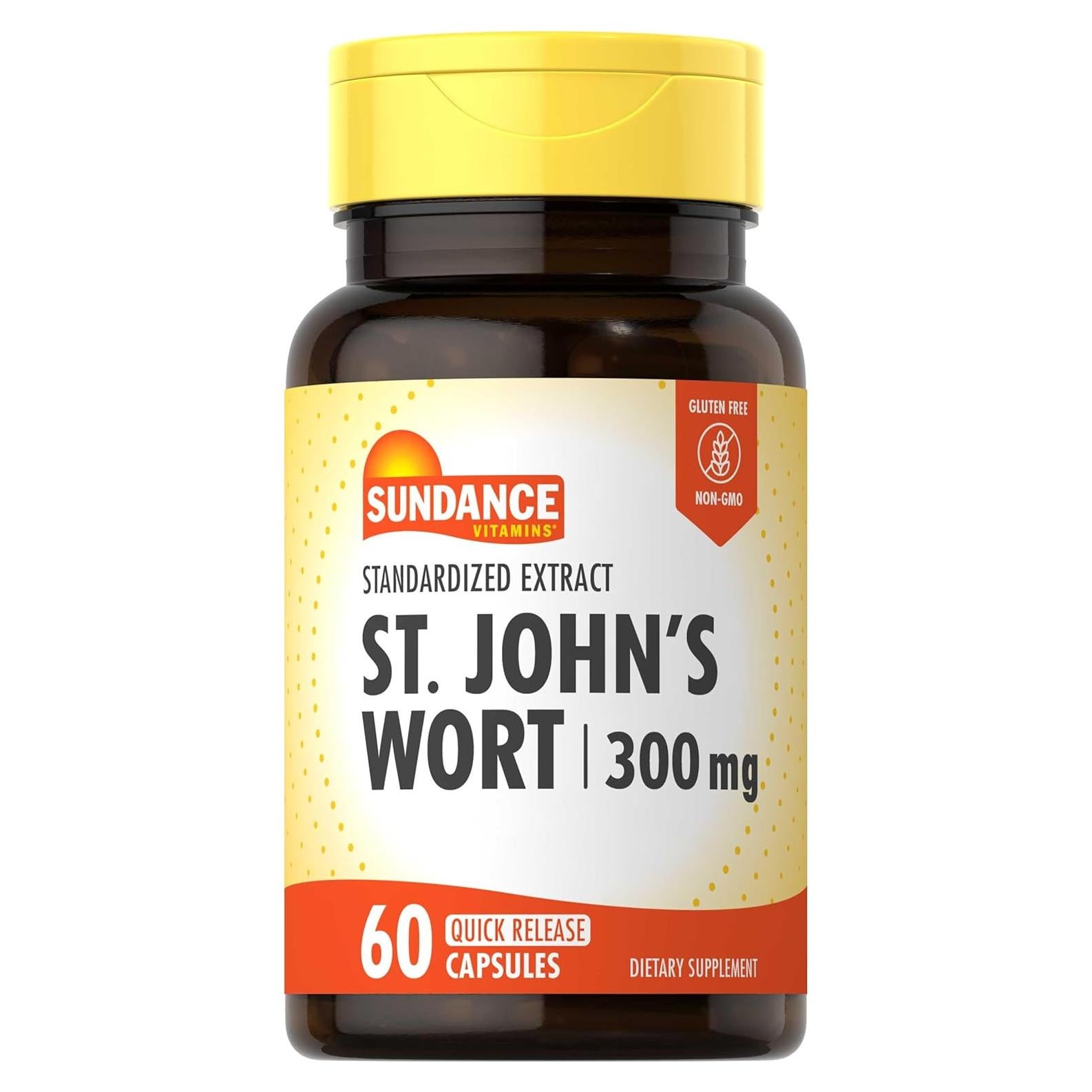 Cápsulas de Hierba de San Juan Sundance 300mg 60 Unidades No-OGM