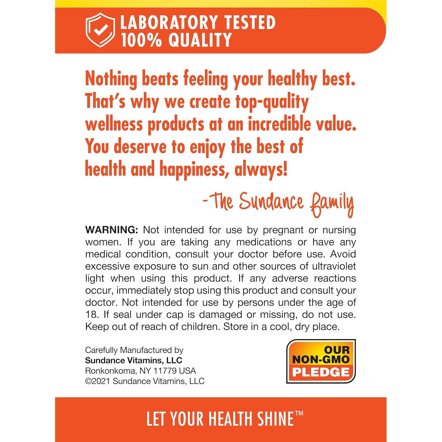 Cápsulas de Hierba de San Juan Sundance 300mg 60 Unidades No-OGM