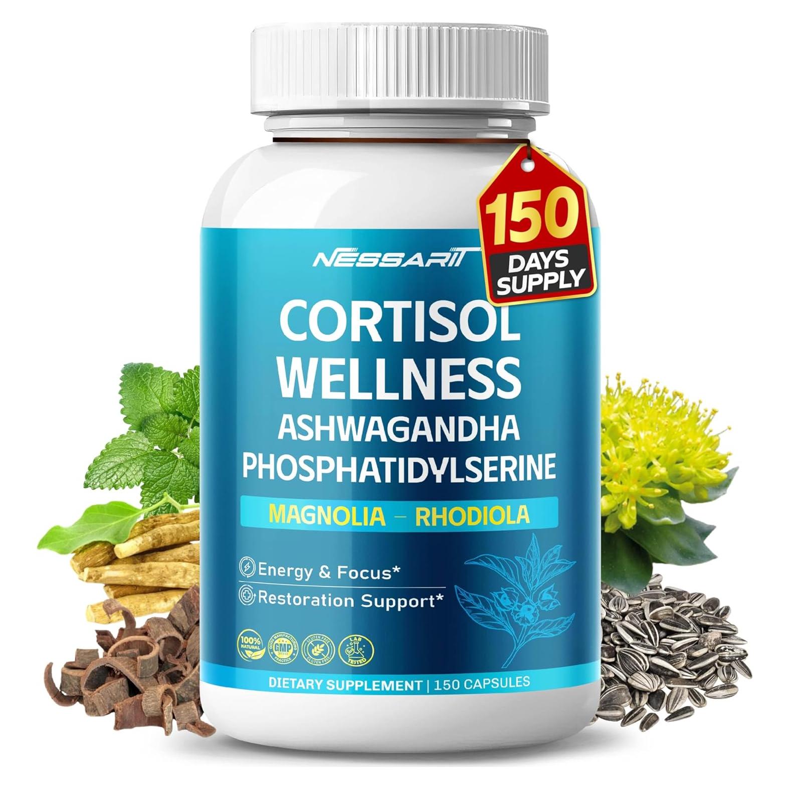 Suplemento de Cortisol NESSARIT 150 Cápsulas 14 en 1 Natural