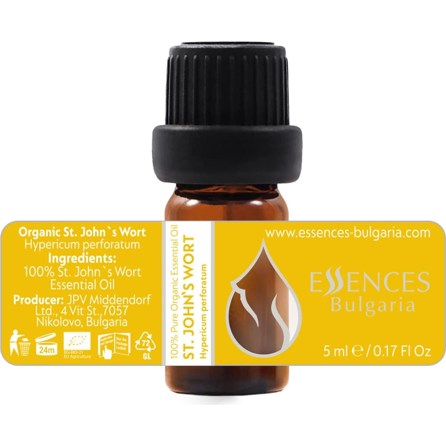 Aceite Esencial de Hierba de San Juan Orgánico Essences 5ml Puro