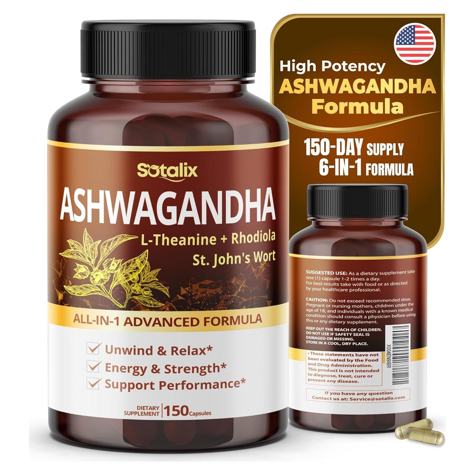 Suplemento SOTALIX Ashwagandha Avanzado 150 Cápsulas