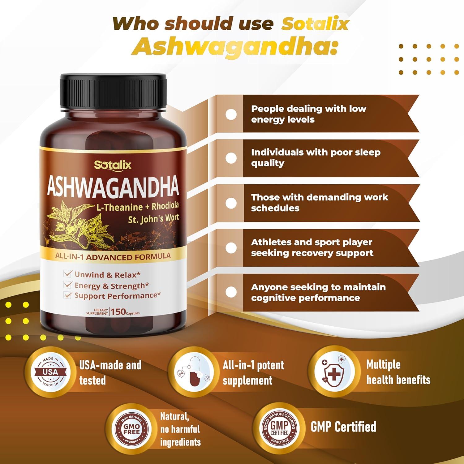 Suplemento SOTALIX Ashwagandha Avanzado 150 Cápsulas