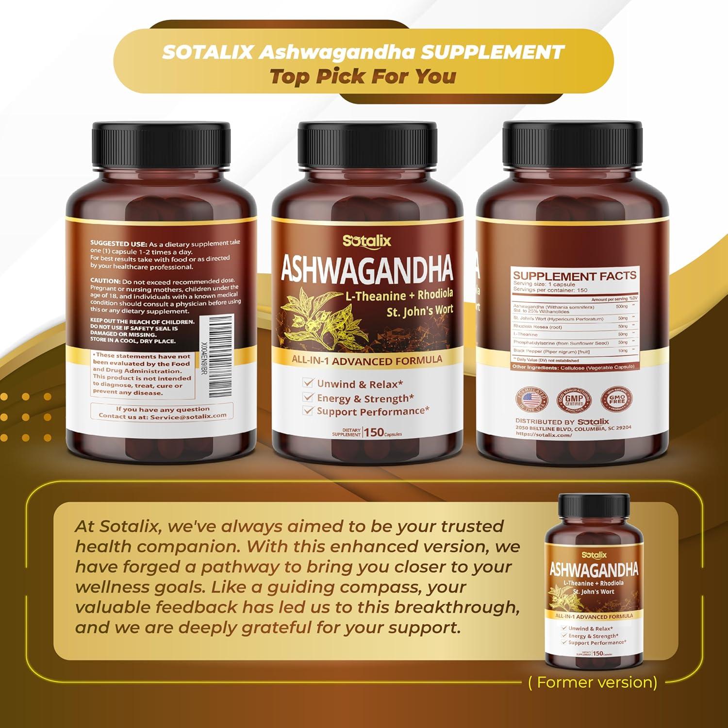 Suplemento SOTALIX Ashwagandha Avanzado 150 Cápsulas