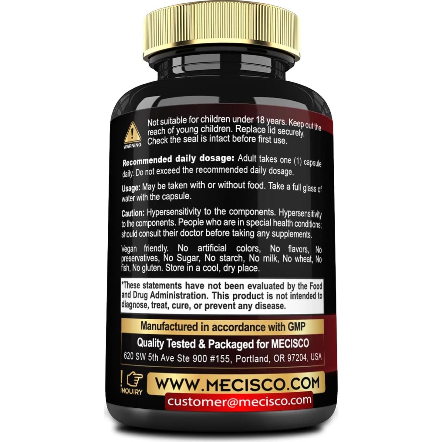 Suplemento 9en1 Mecisco - Escudo de Cortisol 60 Cápsulas