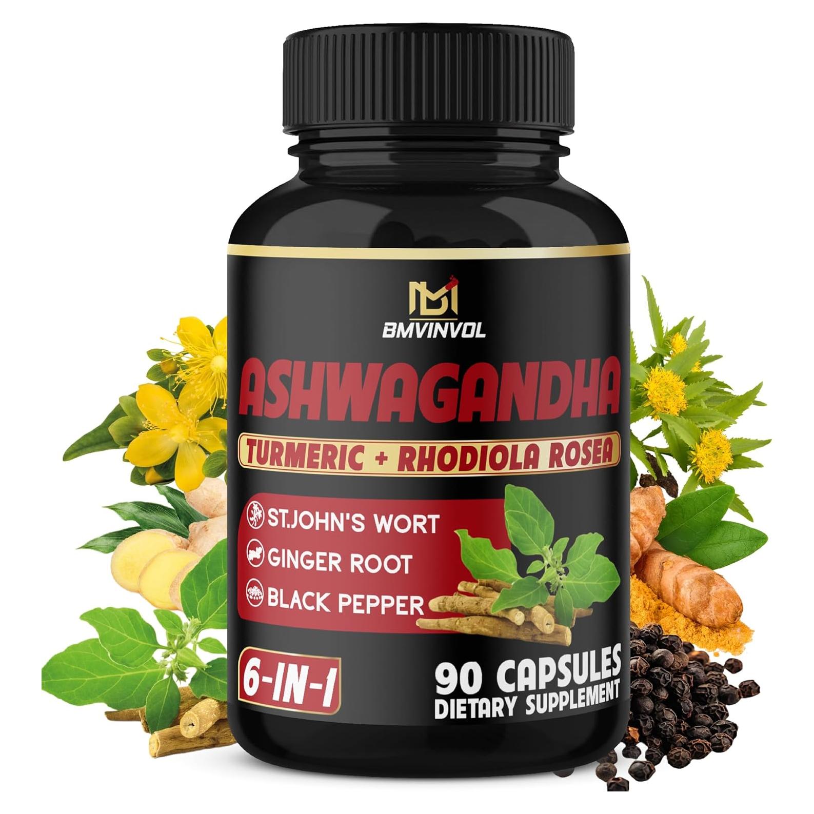 Cápsulas de Ashwagandha BMVINVOL - 90 Veganas - Suplemento Herbal