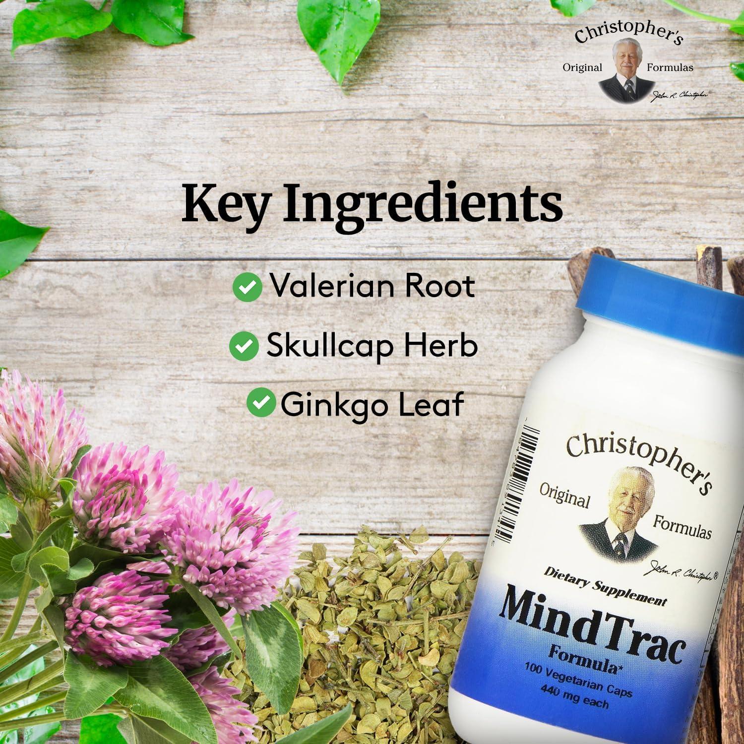 Suplemento Natural MindTrac Christopher 100 Cápsulas