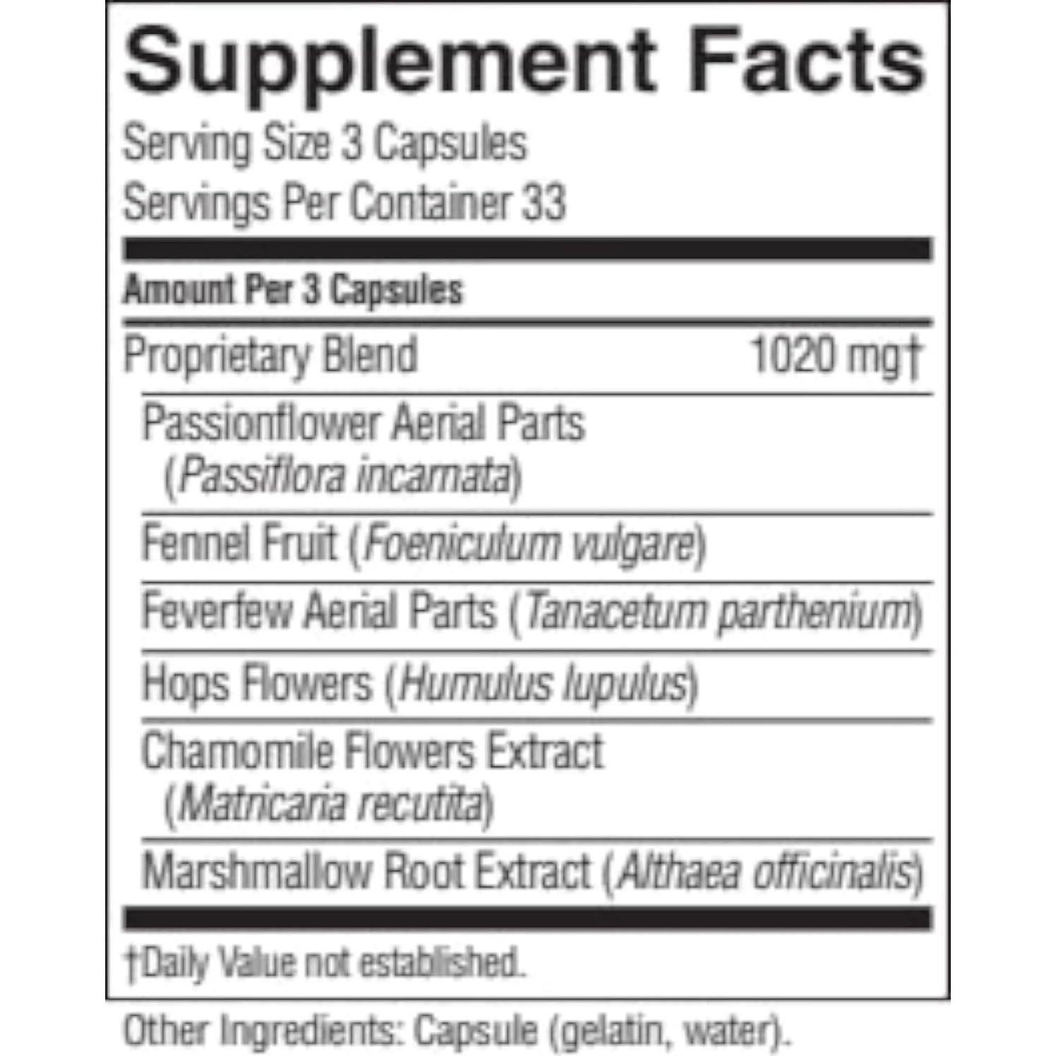 Suplemento Antiestrés Nature's Sunshine 100 Cápsulas