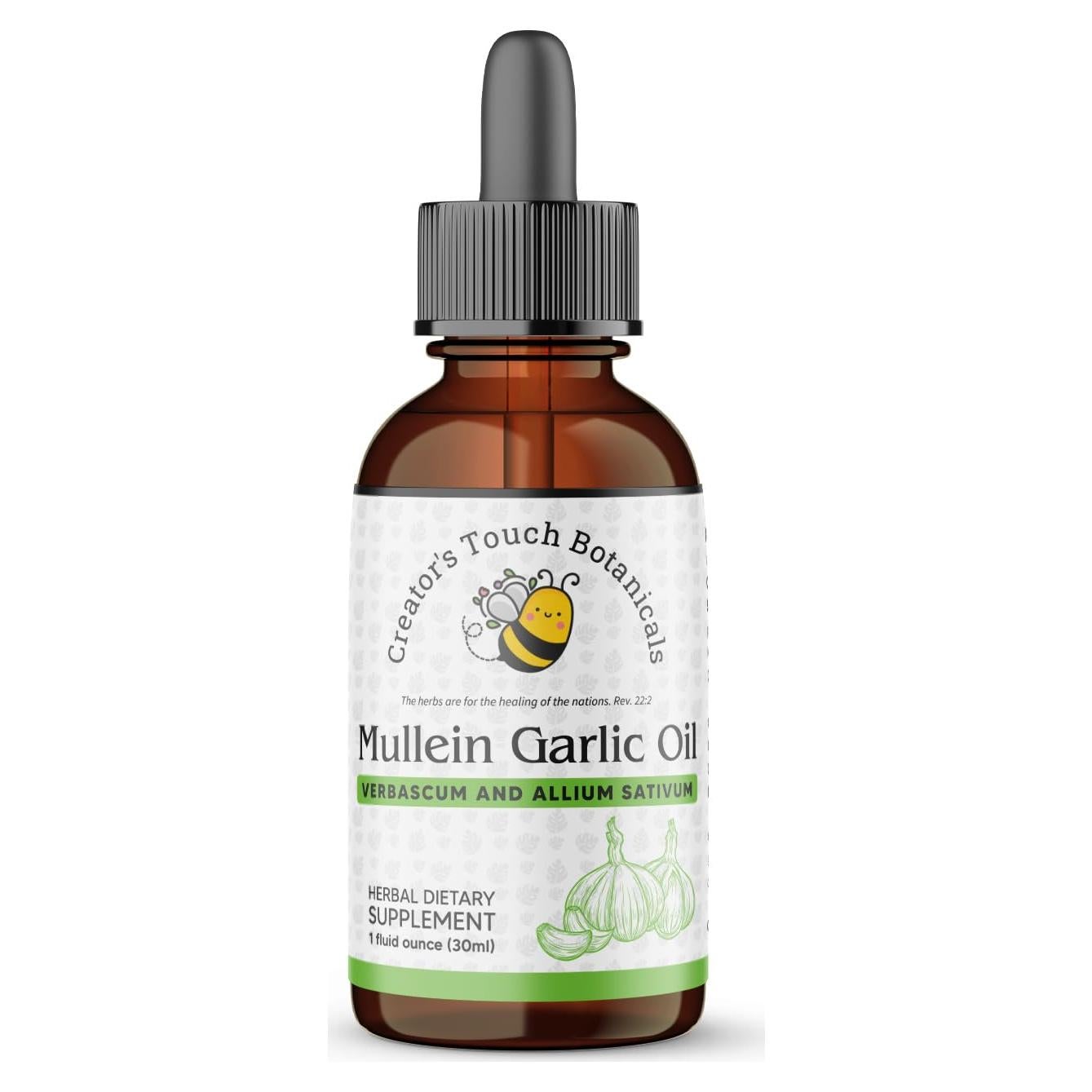 Aceite Herbal de Ajo de Mullein 30ml Creator's Touch Botanicals