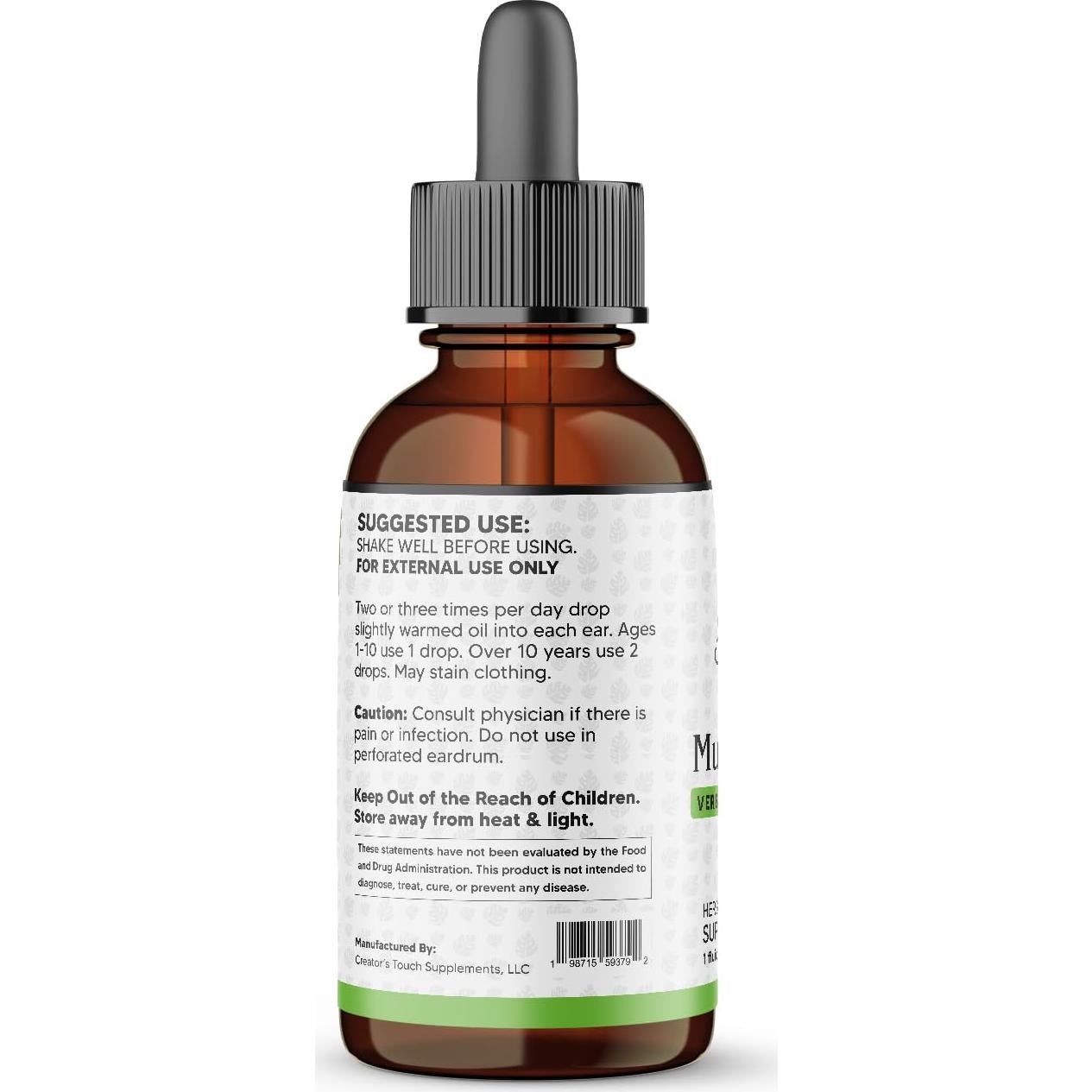 Aceite Herbal de Ajo de Mullein 30ml Creator's Touch Botanicals