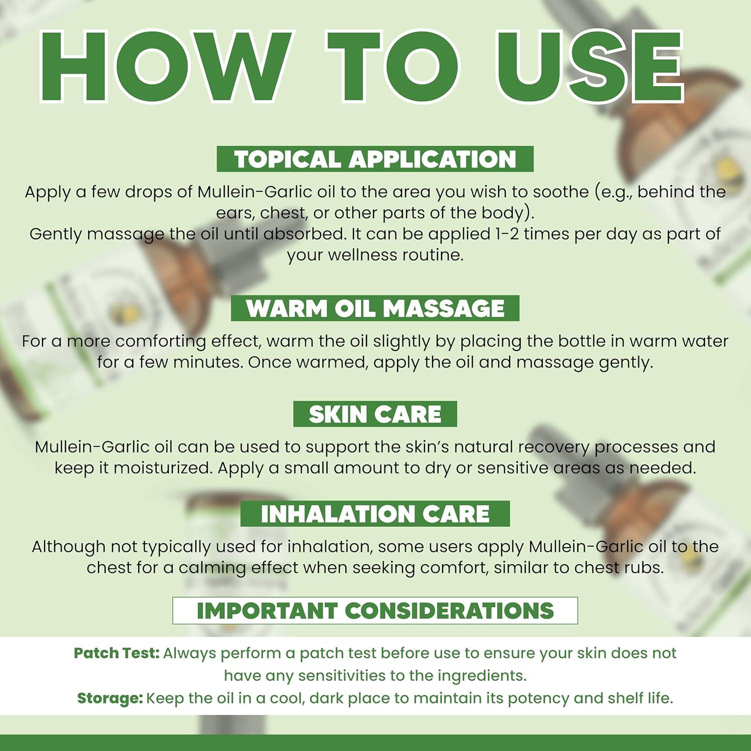 Aceite Herbal de Ajo de Mullein 30ml Creator's Touch Botanicals