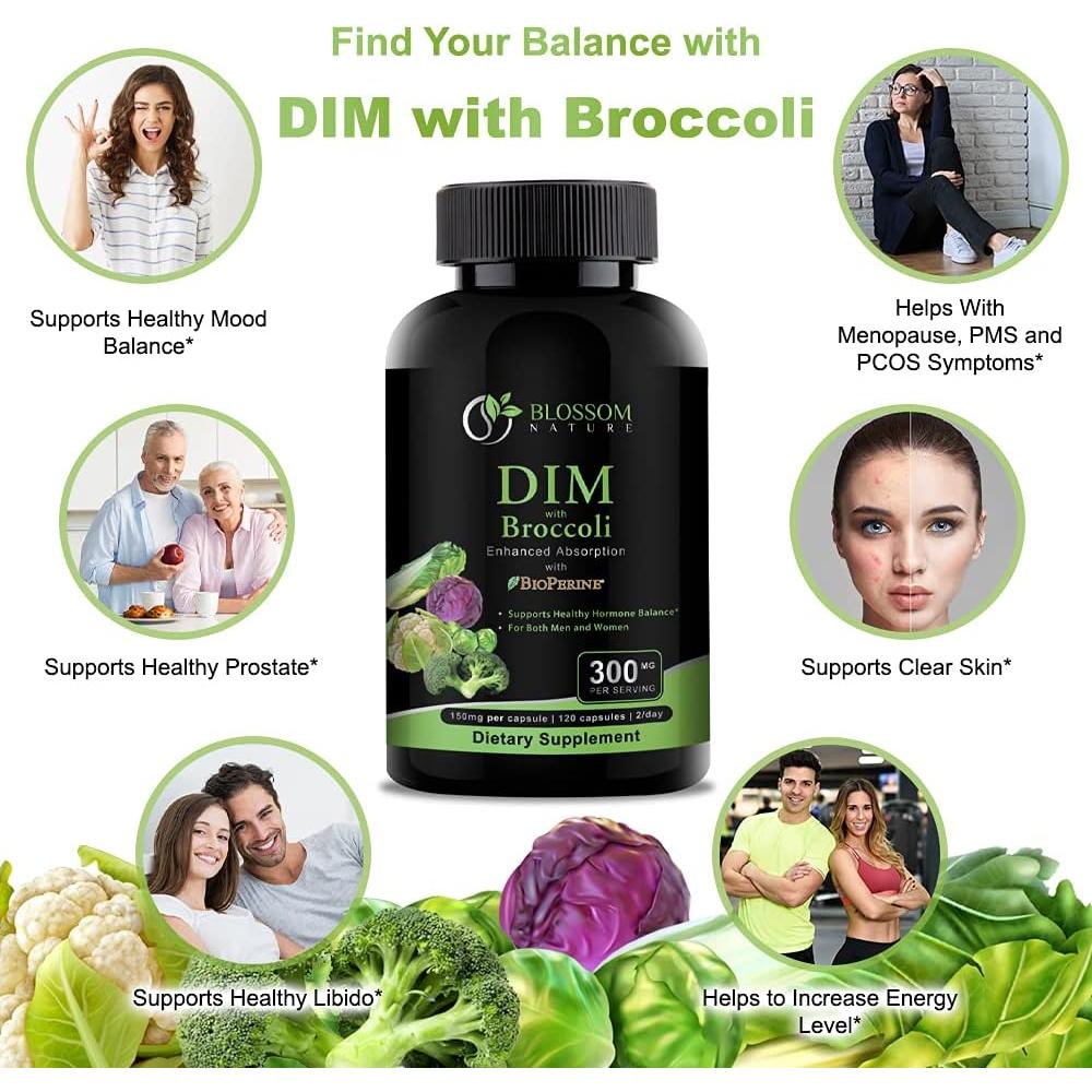 Hierba de San Juan 900mg y DIM 300mg - Suplemento Natural 120 Cápsulas