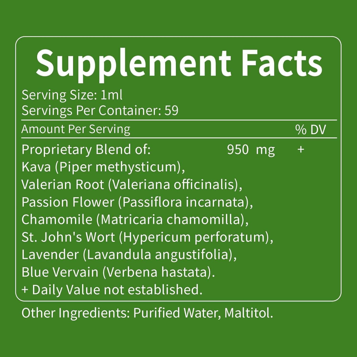 Extracto de Kava Kava en Gotas 56.7 ml - Suplemento Natural