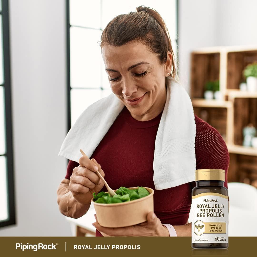 Jalea Real Propolis y Polen de Abeja Piping Rock 60 Tabletas