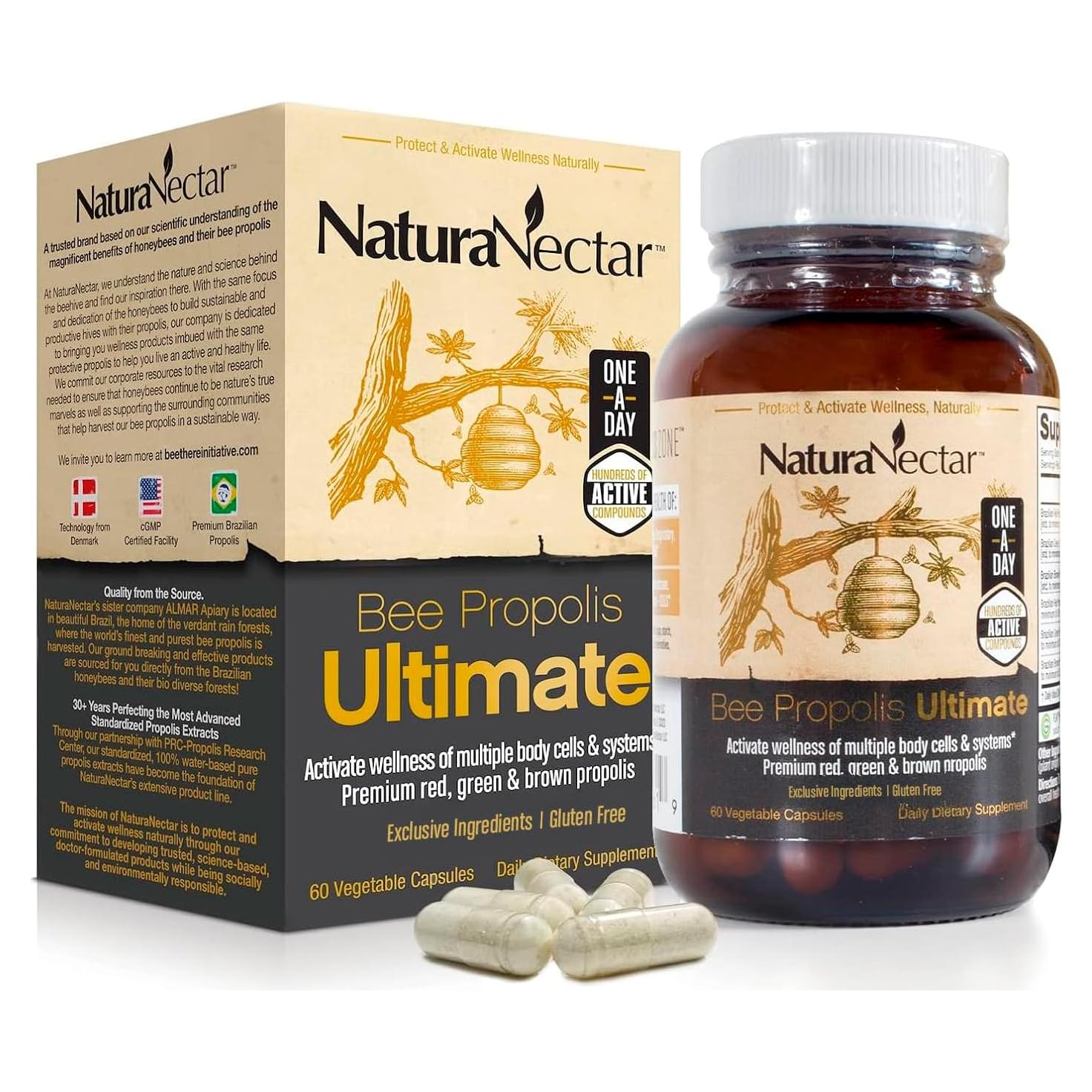 Cápsulas de Propóleos de Abeja NaturaNectar 60 pcs - Sin Gluten