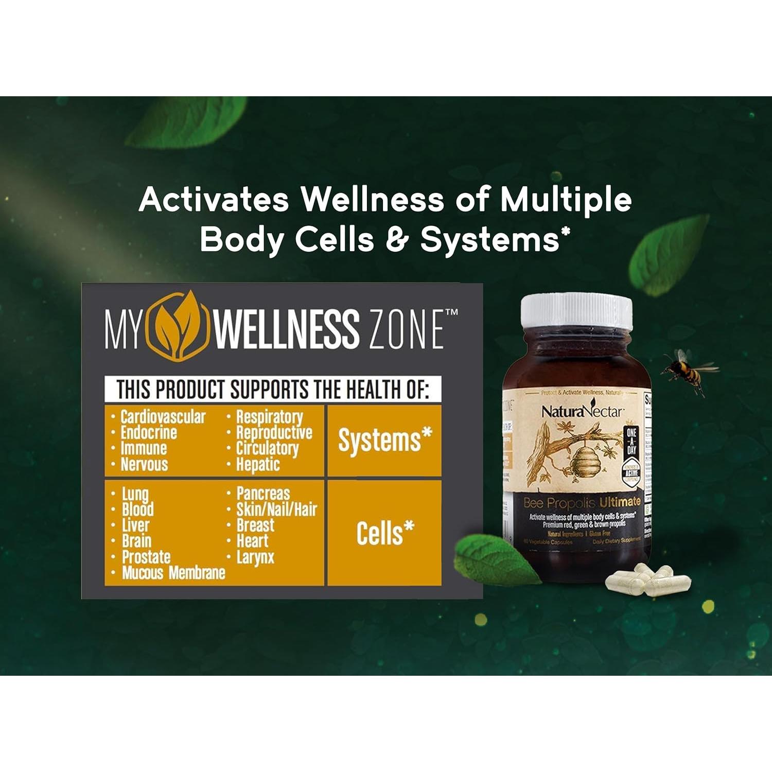 Cápsulas de Propóleos de Abeja NaturaNectar 60 pcs - Sin Gluten