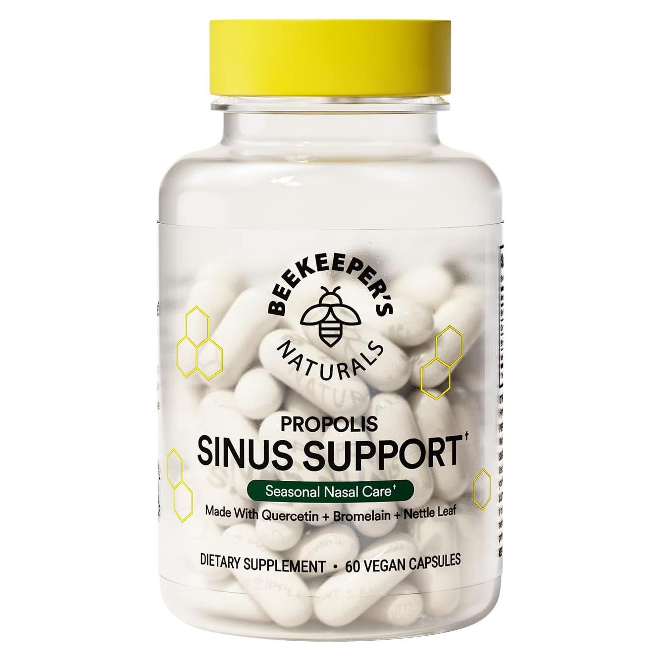 Suplemento Natural Beekeeper's Naturals para Senos Nasales 60 ct