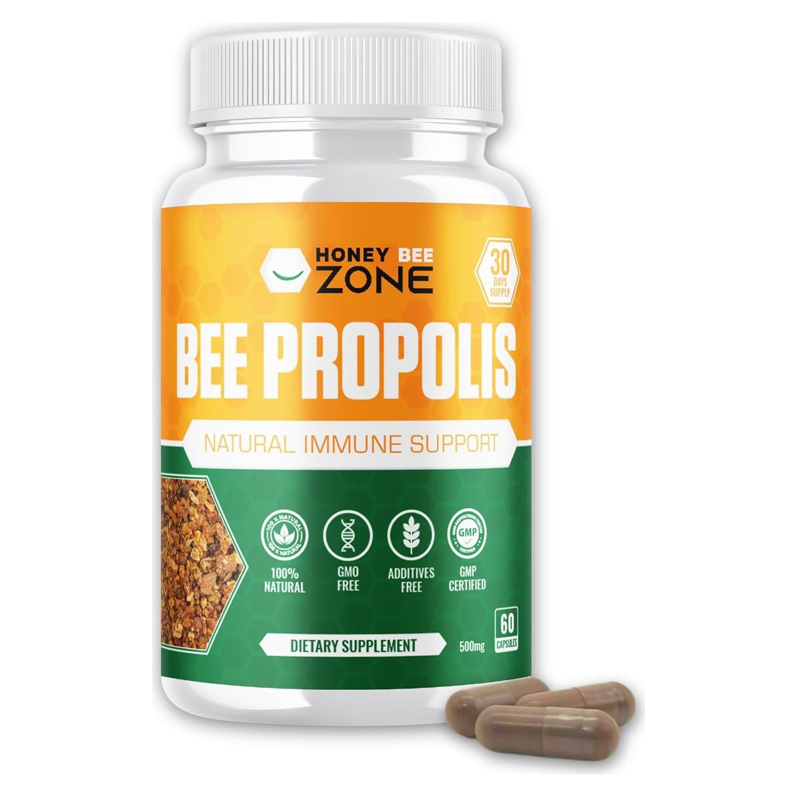 Cápsulas de Propóleos de Abeja Honeybeezone 60 Veganas 500mg