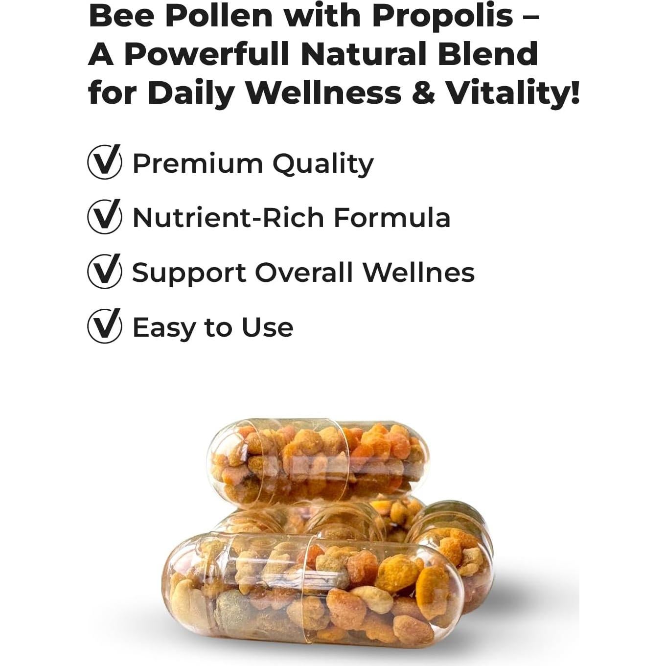 Polen de Abeja Orgánico New Time - 100 Cápsulas Vegetarianas