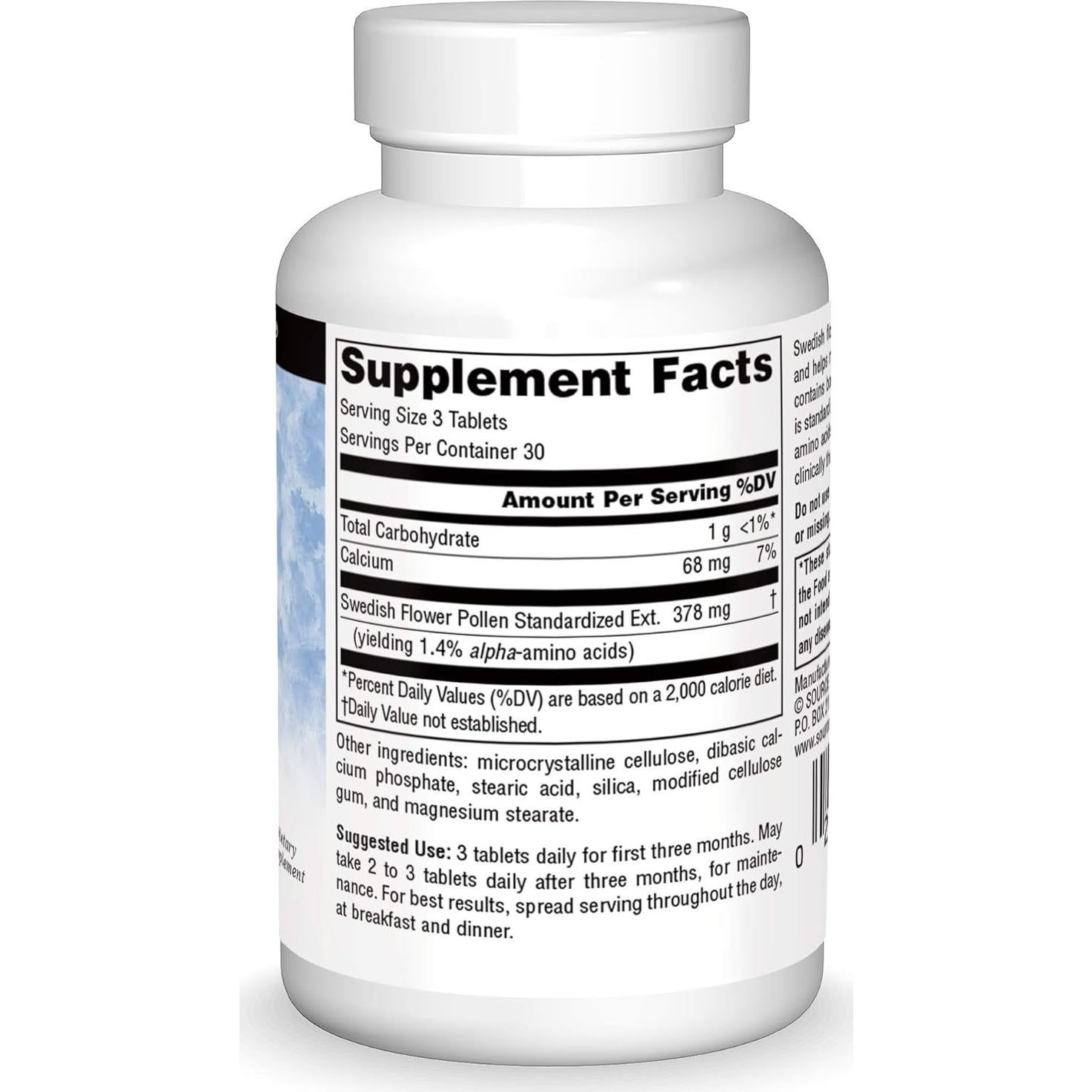 Source Naturals Polen de Flor Sueca 90 Tabletas - Salud Prostática