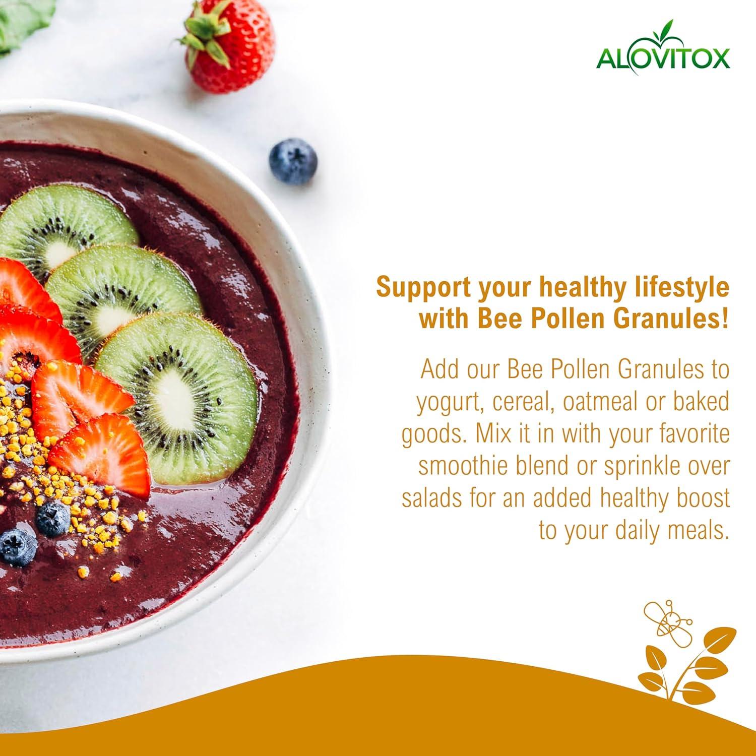 Gránulos de Polen de Abeja Alovitox 227 g | Superalimento Orgánico