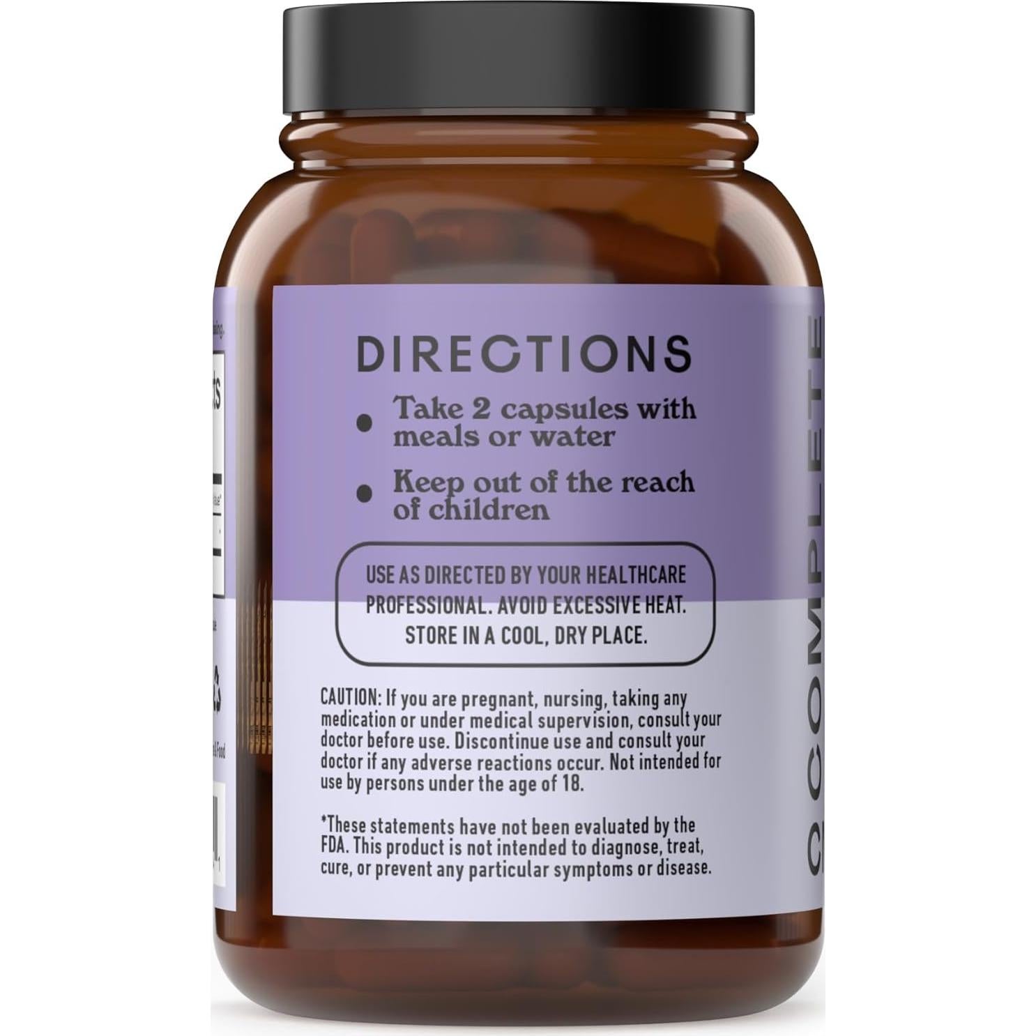 Cápsulas de Semilla de Uva Orgánica Complete Natural 520mg