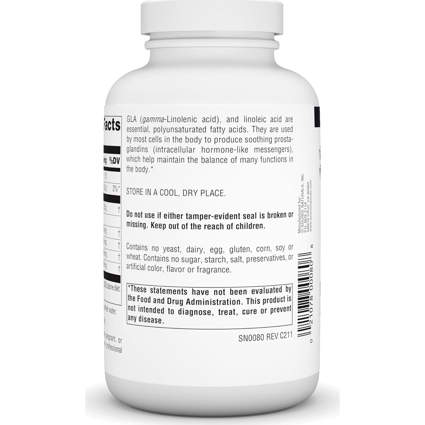 Aceite de Onagra Source Naturals 1350mg 120 Gelatinas Blandas