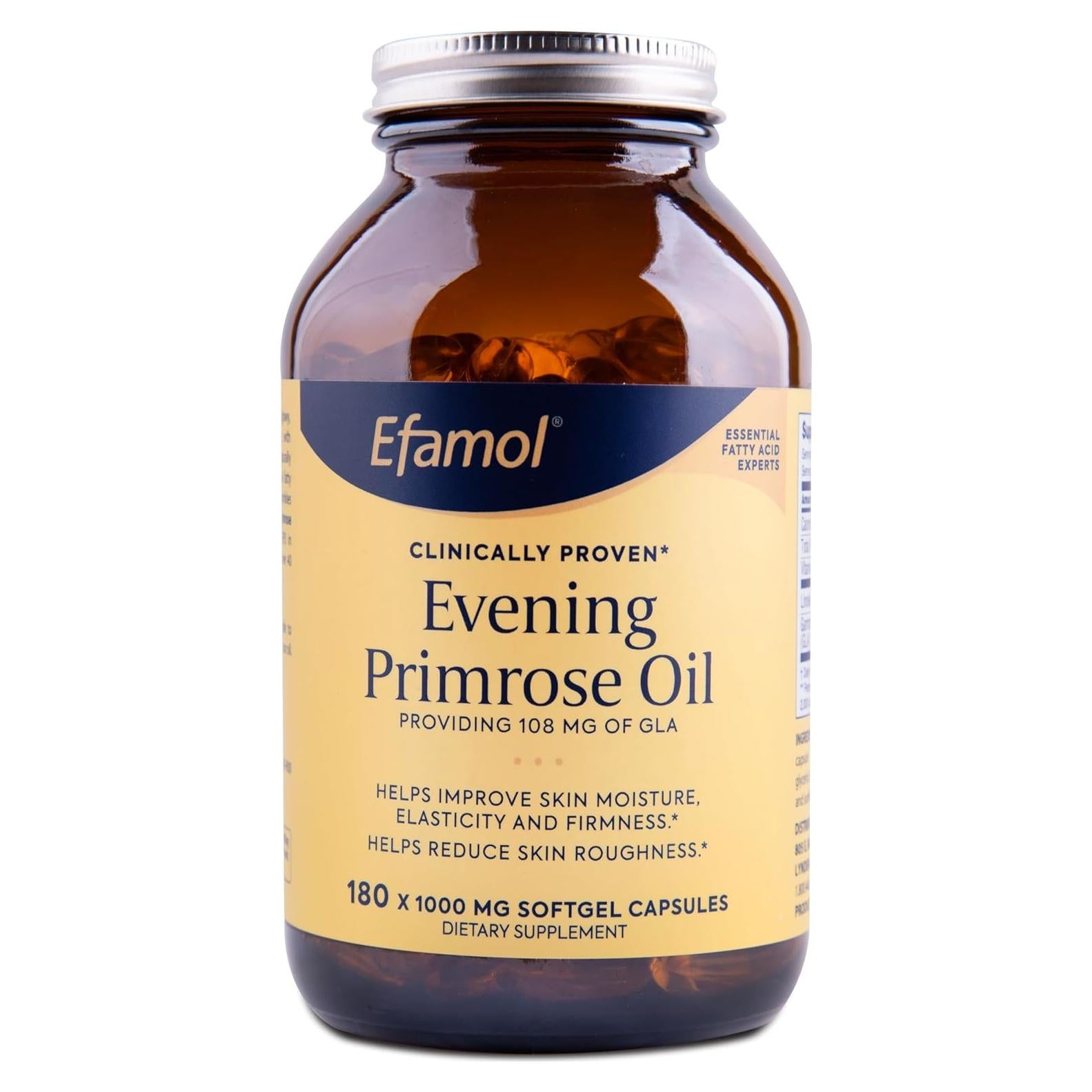 Aceite de Onagra Puro Efamol - 180 Cápsulas Blandas - Omega-6 GLA