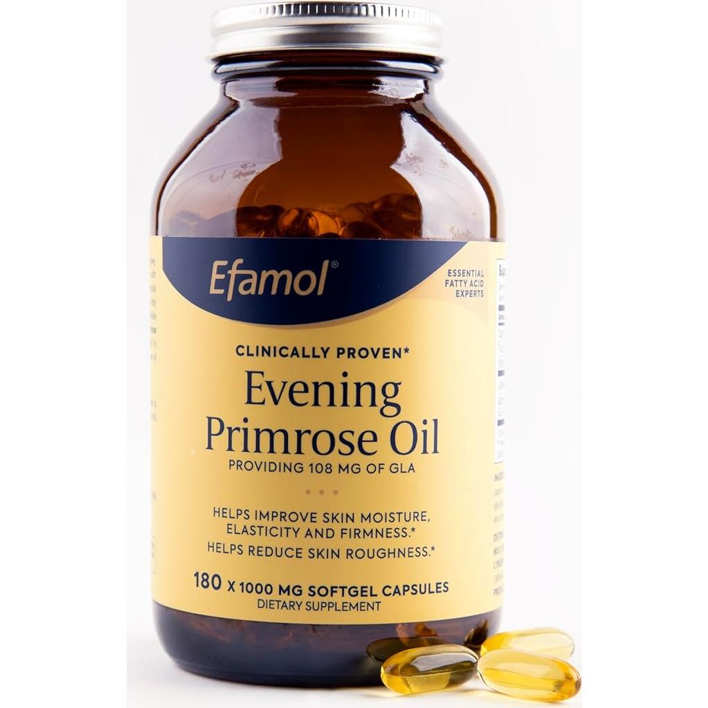 Aceite de Onagra Puro Efamol - 180 Cápsulas Blandas - Omega-6 GLA