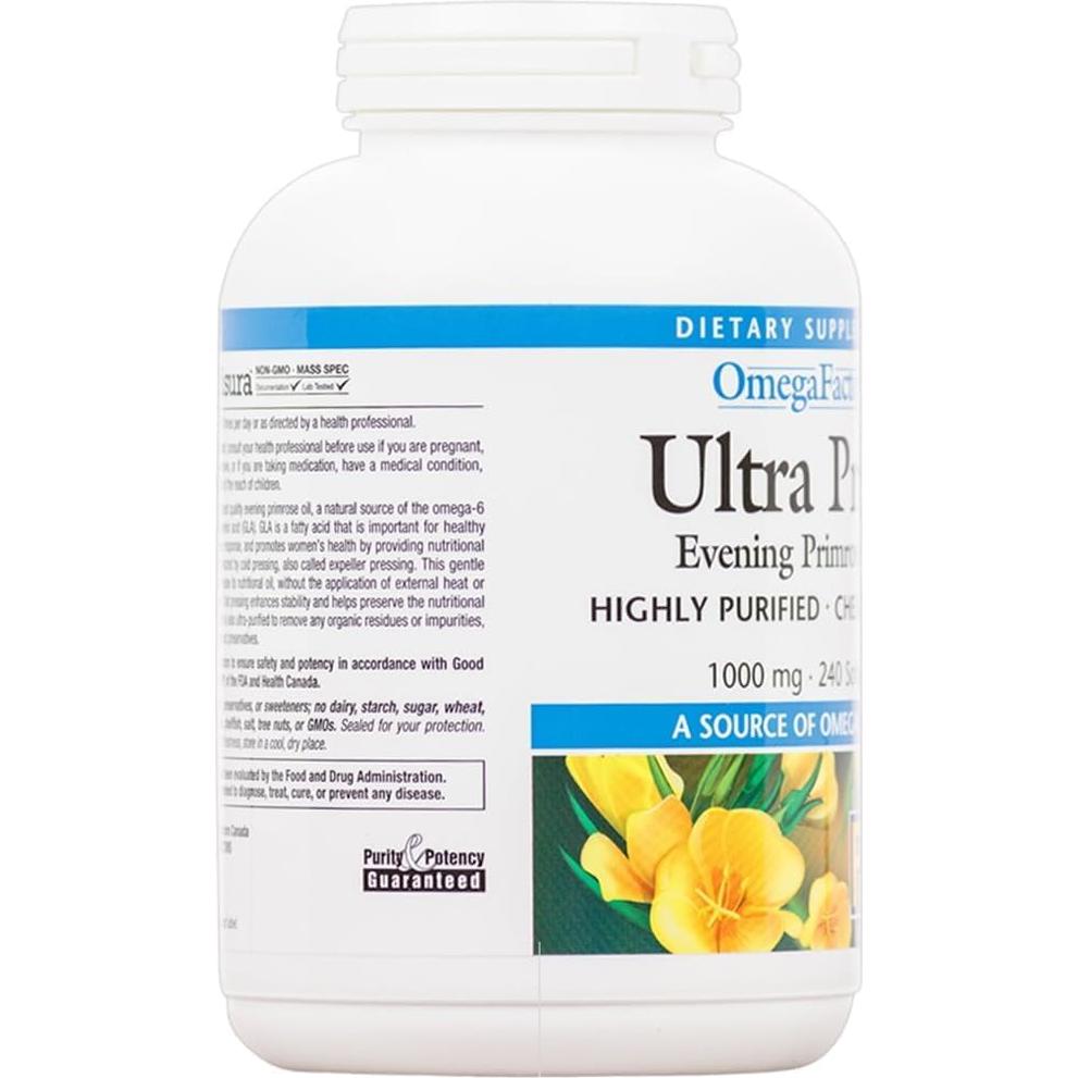 Omega Factors Natural Factors Aceite de Onagra 1000mg 240 Perlas