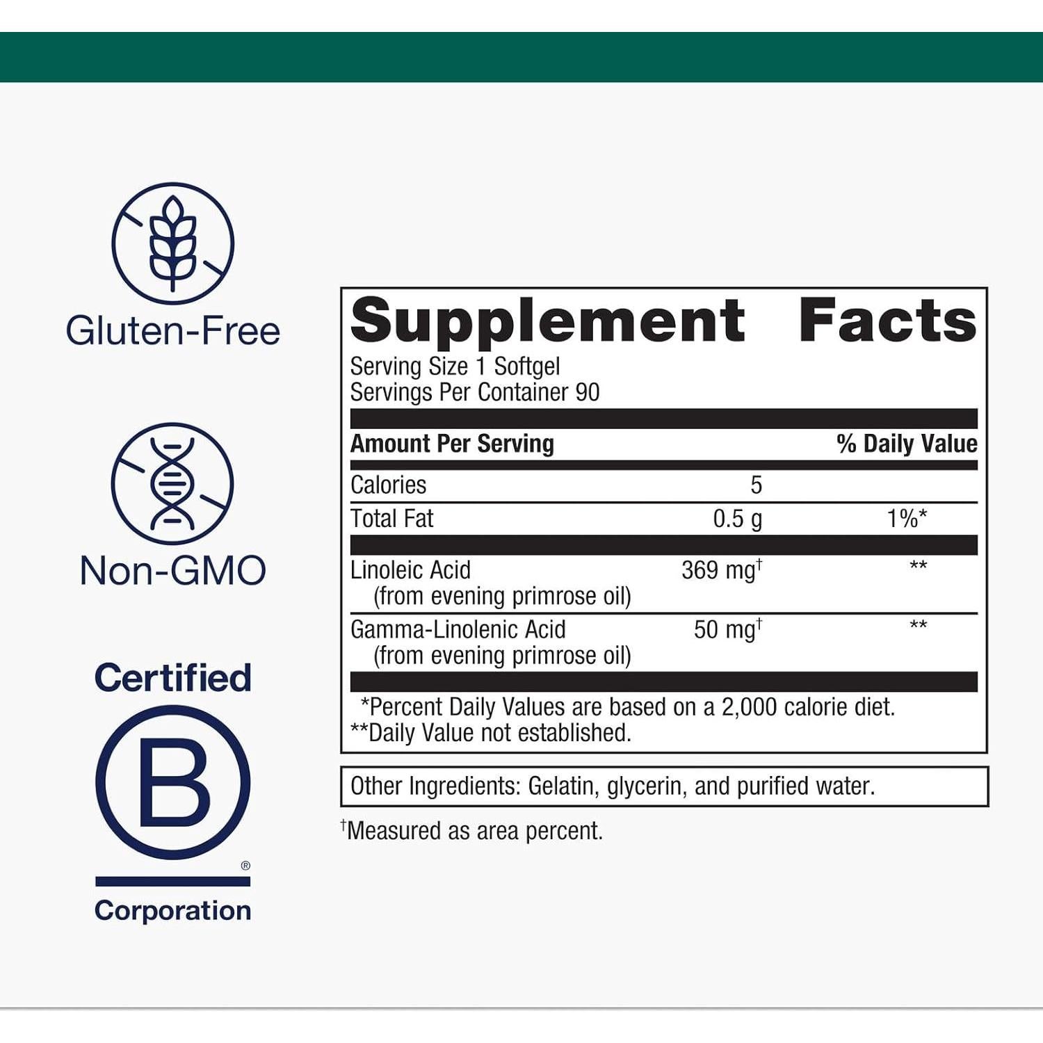 Aceite de Onagra Metagenics 90 Cápsulas - GLA 50 mg