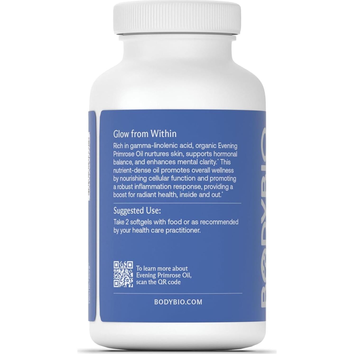 Aceite de Onagra BodyBio 180 Cápsulas 1300 mg - Salud Piel