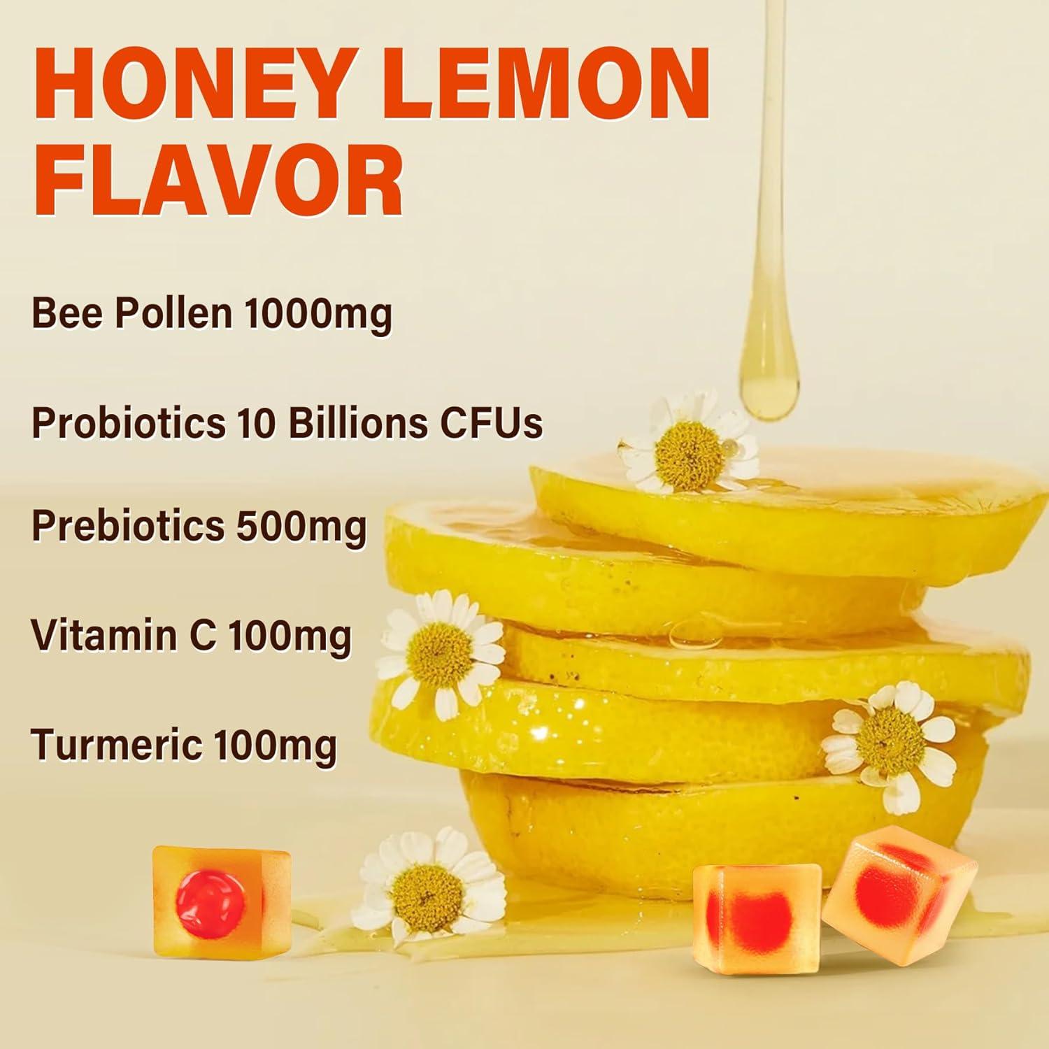 Polen de Abeja Orgánico 1000mg con Probioticos y Cúrcuma